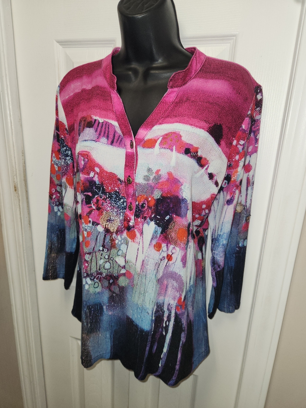 🍉Button-Front Tunic Top